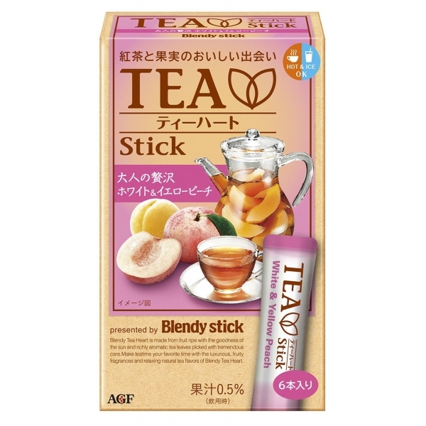 ชาผลไม้ รสลูกพีช peach tea ชาลูกพีช บรรจุ 6 ซอง