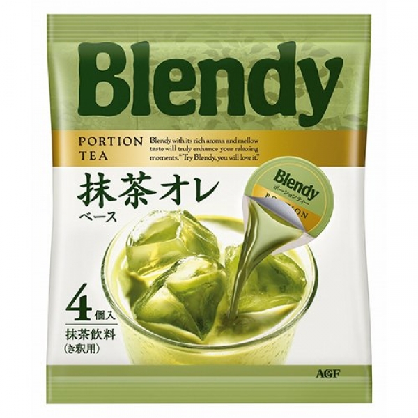 มัทฉะลาเต้ ชาเขียวนม Blendy แบบแคปซูล แค่ผสมนมเท่านั้น สำหรับ 4ที่
