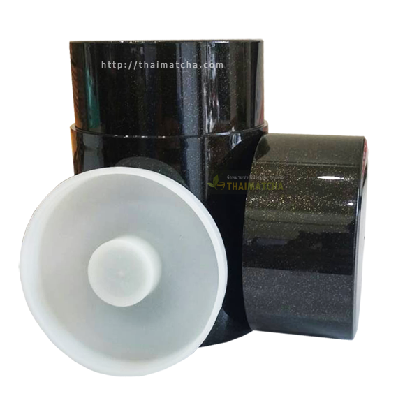 กระปุกใส่ชาเขียว สไตล์ญี่ปุ่นสีเขียวเมทัลลิก Tea Canister,Dark green