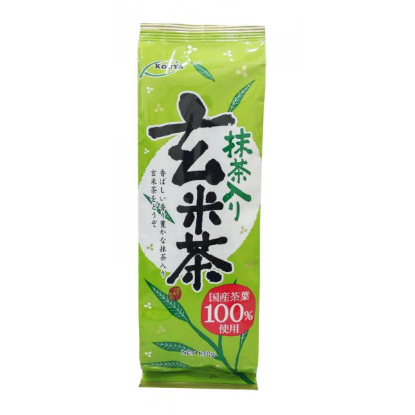 ชาเขียวข้าวคั่ว ผสมมัทฉะ ทำจากใบชาในญี่ปุ่นคัดอย่างดี100%